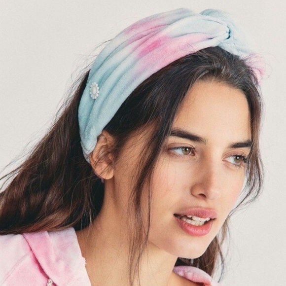 LoveShackFancy Athena Cherry Fizz Tie Dye Top Knot Headband Wrap LA039-739 NWT - Picture 7 of 7